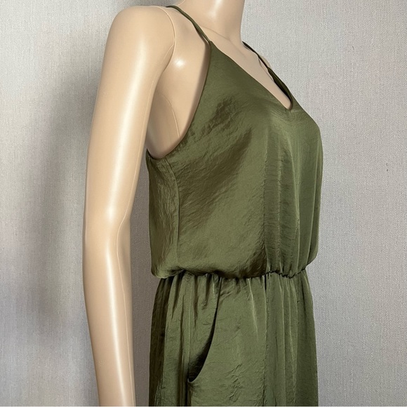 XHILARATION Green Silk Romper - Picture 4 of 11